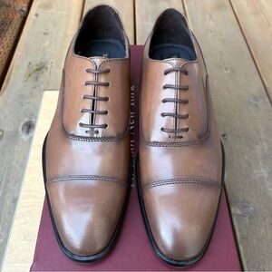 To Boot New York Men’s Firenze Leather Cap Toe Oxford Shoes New In Cuoio Sz 7M